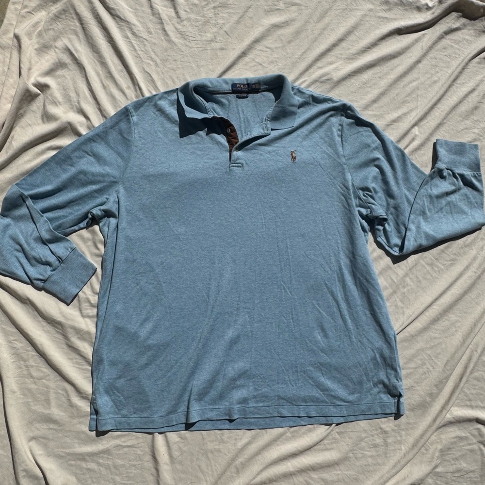 Ralph Lauren Light Blue Long Sleeve Polo